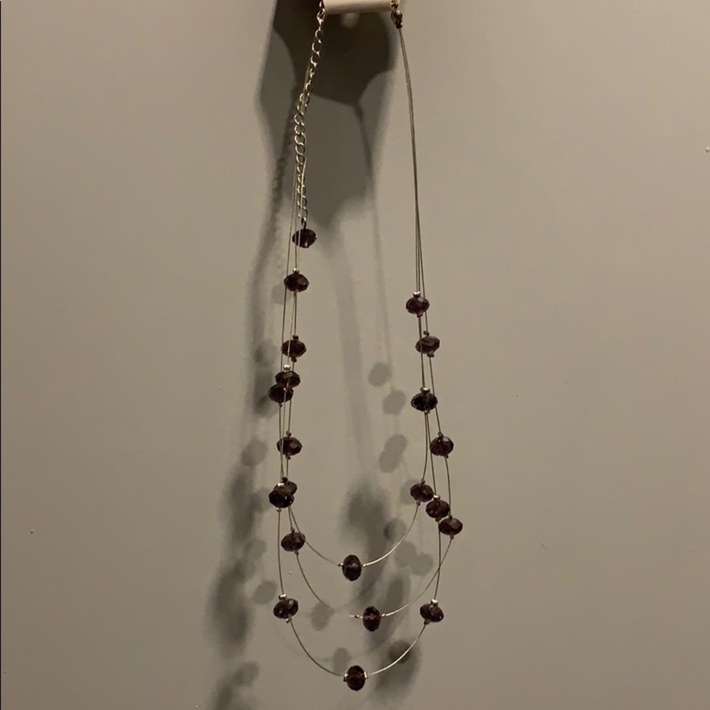 Purple Beaded Necklace